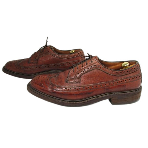 Nettleton Pebbled Leather Brogue Wingtip Derbys Mens Size US 9 - Picture 4 of 12